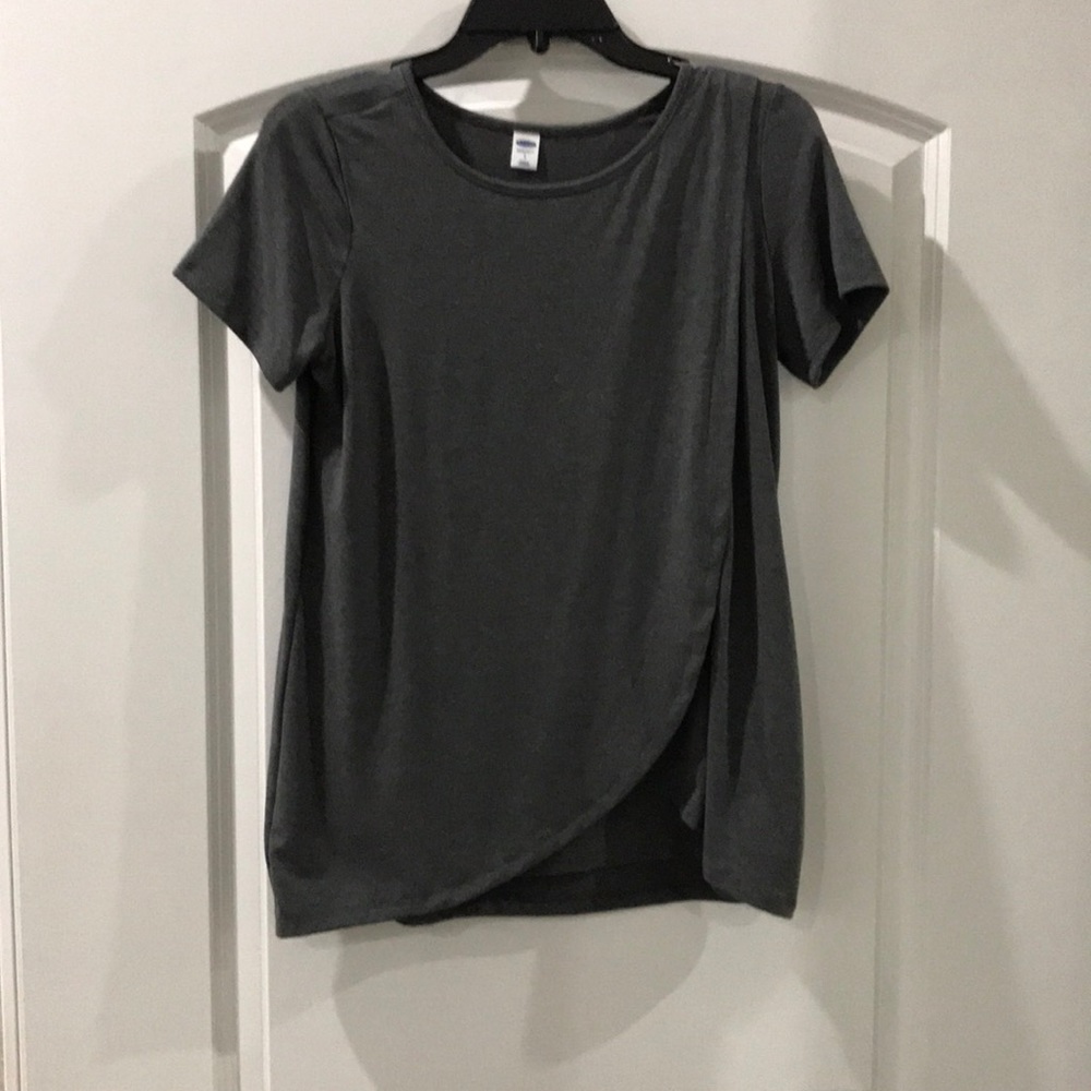 Gray maternity top